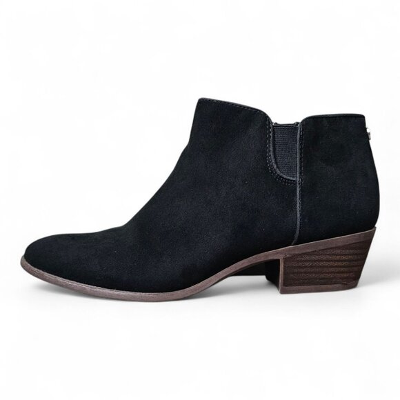 Circus by Sam Edelman Shoes - Circus by Sam Edelman Petty Suede Zip Black Block Ankle Bootie Boot